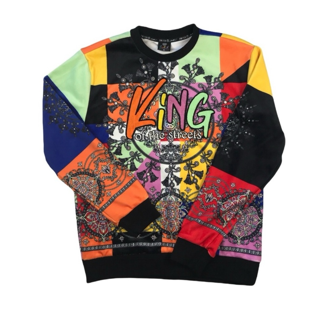 Switch Remarkable “King of the Streets” Baroque Crew Neck Sweatshirt - XL (NWT)